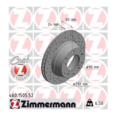 Zimmermann Brake Disc - Sport/Coated, 460150552 460150552